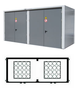 Hiltra F60 gasflesdepot model GD-MSP2-KA (CB F60)